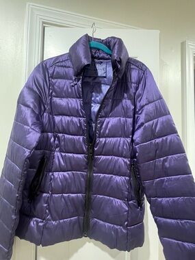 a.n.a Purple Quilted Lightweight Puffer Jacket